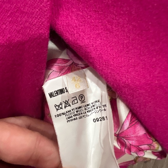 Valentino Fuschia Wool Blazer with Ruffle Lapel - Picture 11 of 13